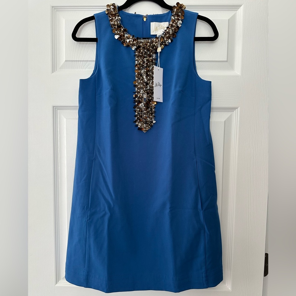 Lilly Pulitzer Edita Embellished Shift Dress size 2